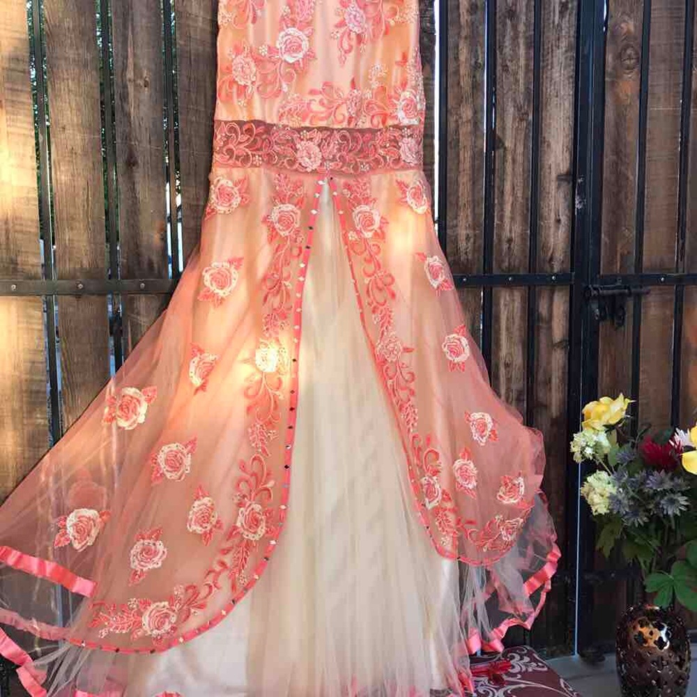 Peach dress